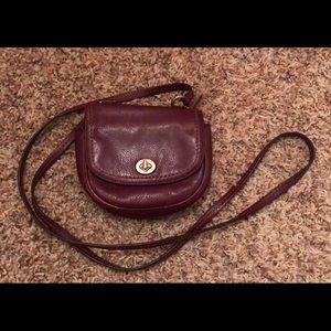Used Coach Purse Maroon